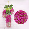 Artificial Silk Fake Wisteria Flowers Garland Vine Hanging for Garden Shop Bar