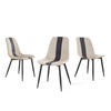 Mondeer Dining Chairs Set 2/4/6 Fabric Upholstered Seat Metal Legs Dining Room