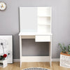 Modern Dressing Table Corner Vanity Set Makeup Desk w/ Drawer,Mirror & Shelves