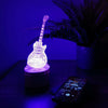3D LED Guitar Night Light & Bluetooth Speaker, Acrylic, 5 Colour Lights