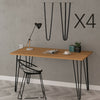 4x Metal Hairpin Legs Hair Pin Feet For Table Chair Cabinet Stool DIY Furniture