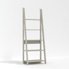Contemporary Ladder Style Bookcase 4 Shelf Unit in Black Grey Oak White