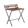 Folding Computer Desk Study PC Laptop Table Workstation Home Office with Shelves