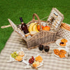 LIVIVO 4 PERSON TRADITIONAL PICNIC WICKER HAMPER WILLOW BASKET w COOLER BAG
