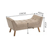 Velvet Fabric Bed End Bench Upholstered Tufted Accent Lounge Sofa Window Seat UK