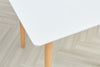 Nordic Style Square Dining Table 80x80 cm White Minimalist Design
