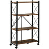 4-Tier Foldable Bookcase Ladder Shelf Bookshelf Plant and Flower Stand Storage