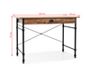 Small Industrial Computer Desk Large Drawer Rustic Office Laptop Writing Table