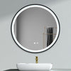 Modern Illuminated Bathroom Mirror With LED Light Demister Pad Touch Switch