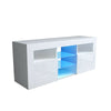 Modern TV Unit Cabinet Stand Sideboard Matt body and High Gloss Doors LED Lights