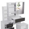 Dressing Table With Drawer, Mirror Stool Set Bedroom Makeup Desk Vanity Table