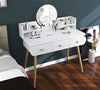 Vanity Dressing Table Wooden White Makeup Desk w/Mirror&3 Drawer Storage Bedroom
