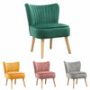 Upholstered Velvet Dressing Table Makeup Stool Small Sofa Scalloped Dining Chair
