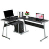 Modern L-shaped Computer Desk Corner PC Table Workstation Home Office w/ Shelves