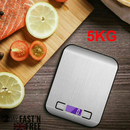 New Digital Kitchen Scales 5kg Electronic LCD Display Balance Scale Food Weight