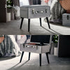 Beautify Silver Storage Stool Trunk Pouffe Footstool Ottoman Bedroom Chest Seat