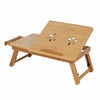 Folding Bamboo Laptop Table Stand Bed Computer Desk Bed Stand Notebook Tray Home