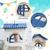 4 in 1 Kids Toddlers Children's Garden Slide Playpen Playhouse Cabin Table Set