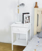 Bedside Table With Drawer and Shelf Cabinet Side Table Storage Unit, 40x30x60cm