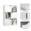 White Bookcase 6 Cube Storage with Door Wooden Bookshelf Display Storage Cabinet