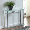 Black or Clear Glass Chrome Console Table Large Hall Table Modern Furniture New