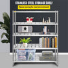 Garage Shelf Heavy Duty Shelving 5-Tier 59.1x17.7x70.9 in Stainless Steel
