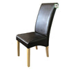 Top Quality Faux Leather Dining Chair Roll Top Scroll Back Kitchen Furniture