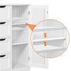 4 Drawers Bathroom Cabinet Free Standing Storage Unit Floor Cupboard White