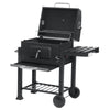 Portable Larget BBQ Charcoal Grill Barbecue Smoker W/ Side Table Outdoor