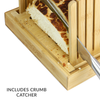 Bamboo Bread Slicer Loaf Cutting Guide Board Adjustable & Foldable