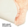 Genuine Sheepskin Rug | Real Luxurious Soft Sheep Fur | Pink 180 x 60cm