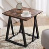 Wooden Top Coffee Table Sofa Side End Lamp Desk Metal Base Living Room Furniture