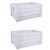 White Grey Wooden Crates Retail Display Shelve Storage Box Gift Hamper