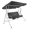 3 Seater Garden Swing Chair Outdoor Hammock Bench Lounger Patio Canopy HeavyDuty