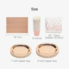 146PCS Rose Gold Foil Paper Plates Straws Cups Tableware Wedding Party Birthday