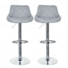 2×Bar Stools Leather Chairs Breakfast Chairs Swivel Gas Lift Kitchen Cushioned