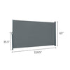 300x160CM Retractable Side Awning Blind Screen Sunshade Garden Patio Windbreaker
