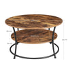 Round Coffee Table Cocktail Table With Shelf Tea Table Home
