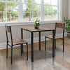 3/4 Piece Dining Table Chair Set Kitchen Wooden Compact Metal Frame 2 or 4 Seat