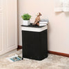 Bamboo laundry hamper clothes storage foldable basket organizer bag lid single
