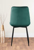 2x Pesaro Black Leg Modern Velvet Dining Chairs - Returned