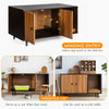 Wooden Storage Sideboard Industrial Cat House Cupboard w/cratch Pad & 2 Doors