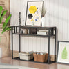 Industrial Narrow Slim Console Table Hallway Entryway Practical Display Shelf