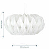 Modern Ceiling Light Shade White Pendant Ceiling Shade Wave Design