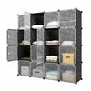 16 Cube Modular DIY Plastic Wardrobe Cupboard Cabinet Organizer Storage Shelves