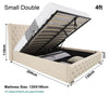 Ottoman Bed Small Double King Size Storage Gas Lift Up Velvet Bed Frame Bedroom