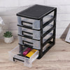 4 Tier Plastic Storage Drawers Home Office Tower Unit Organizer Tidy Paper Rack