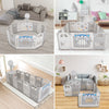 14 Panel Plastic Baby Playpen Foldable Kids Toddlers Safety Play Yard Door Fence