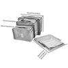 6pcs Packing Cubes Luggage Storage Organiser Travel Compression Suitcase Bag A+