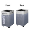 Folding Large Rolling Laundry Basket with Wheel Dirty Clothes Hamper Storage Bin